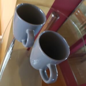 Gray Ceramic Coffee Mug Set